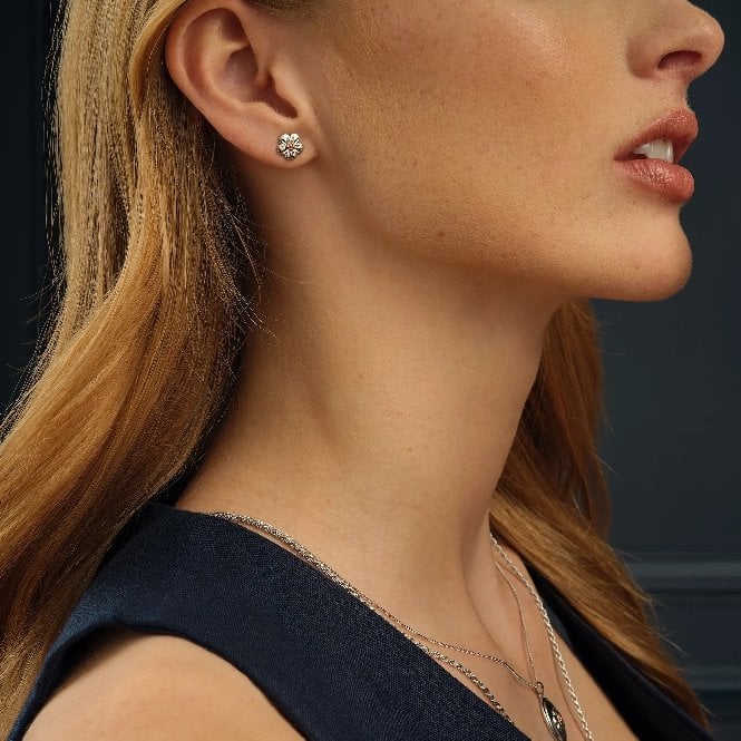 Nature's Wonder Silver Forget-Me-Not Stud Earrings