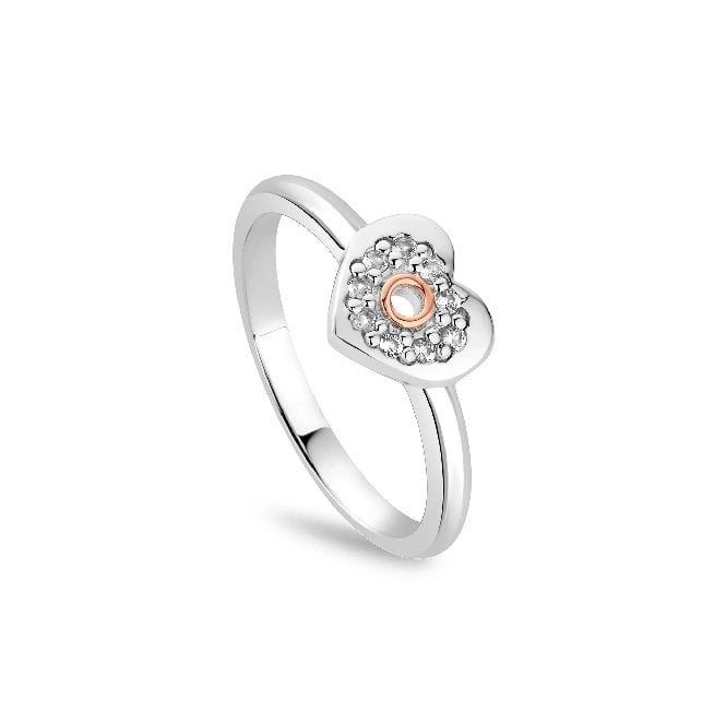 Cariad Sparkle Silver Ring, Size N