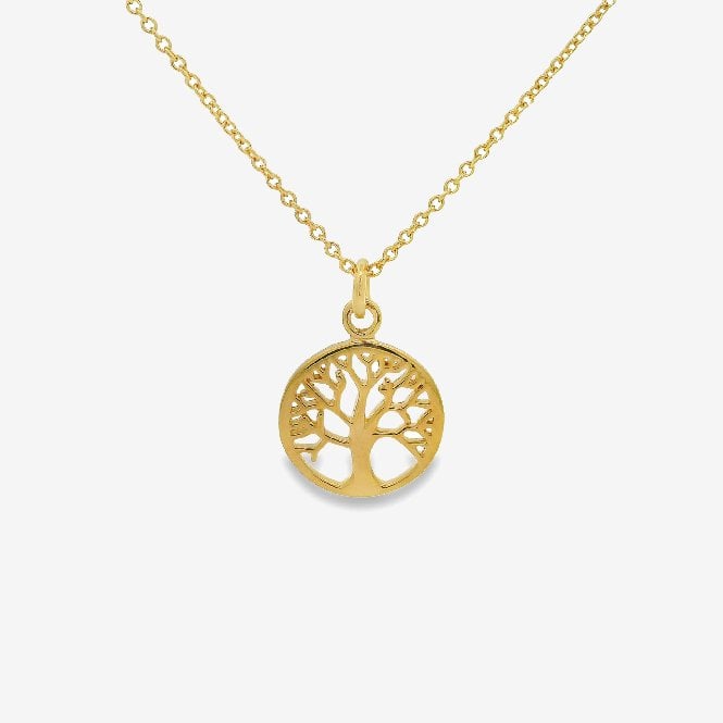 Gold Family Tree Pendant Necklace