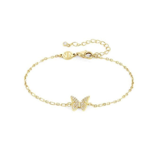 SweetRock Nature Butterfly Gold and CZ Bracelet