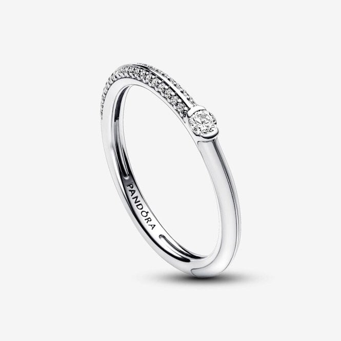 ME Pave & White Dual Ring, Size 54