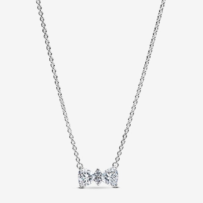 Sparkling Bow Necklace, 45cm