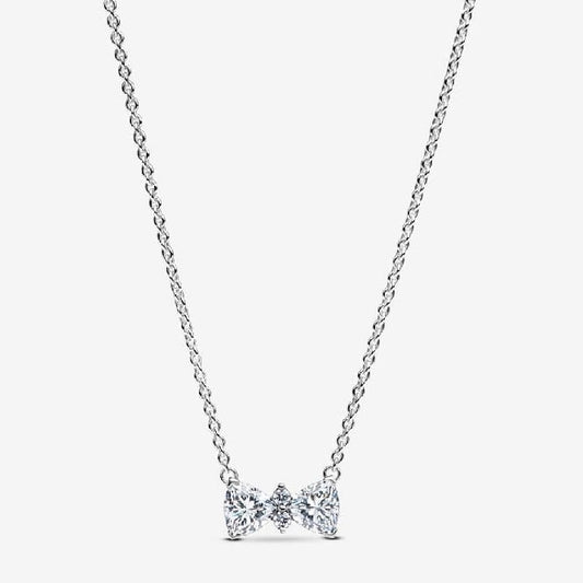 Sparkling Bow Necklace, 45cm