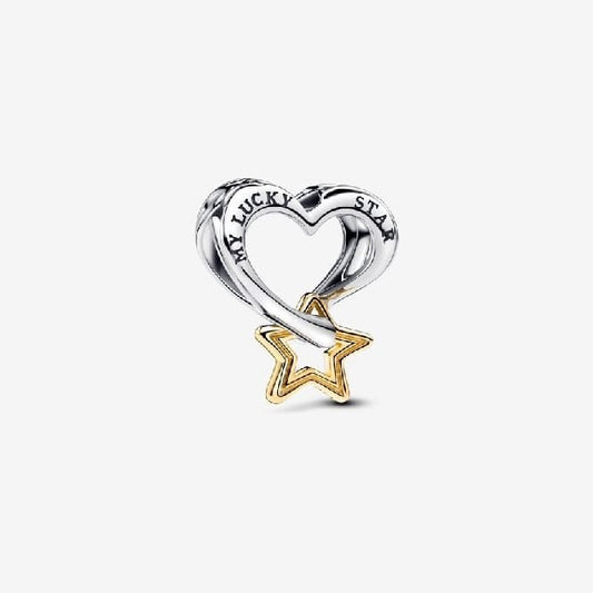 Gold Lucky Star & Heart Charms