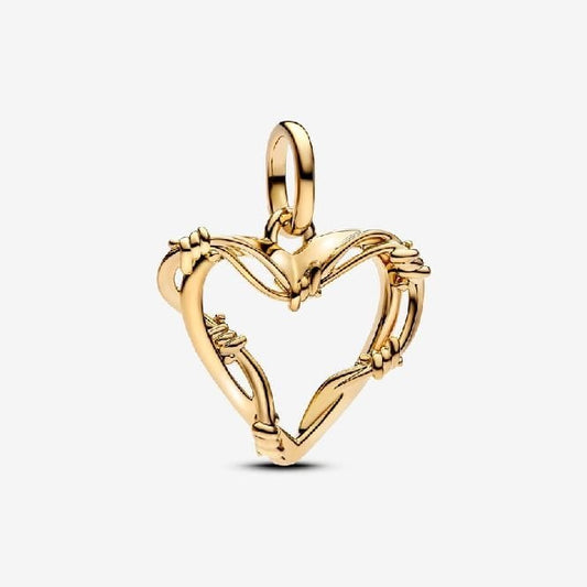 ME Gold Wire Heart Dangle Charms