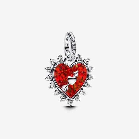 Spinnable Arrow Heart Dangle Charms