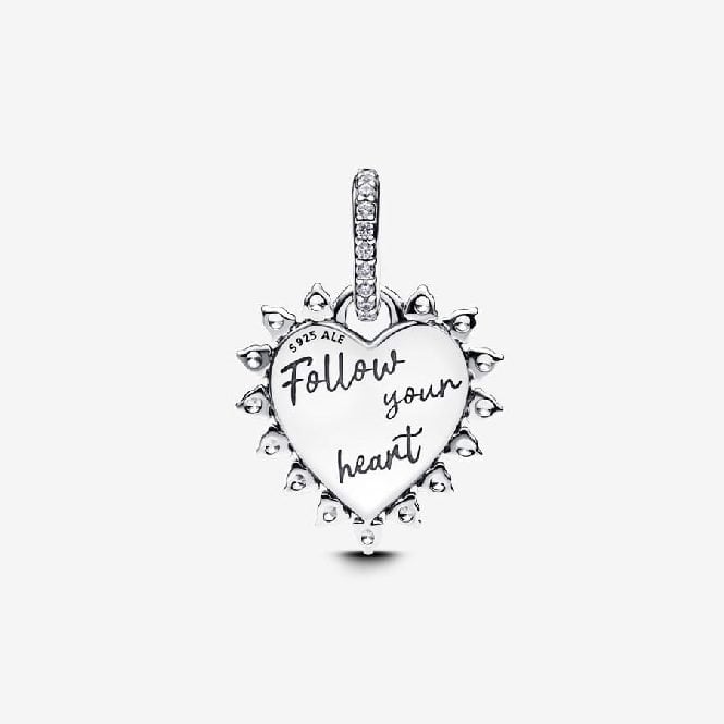 Spinnable Arrow Heart Dangle Charms