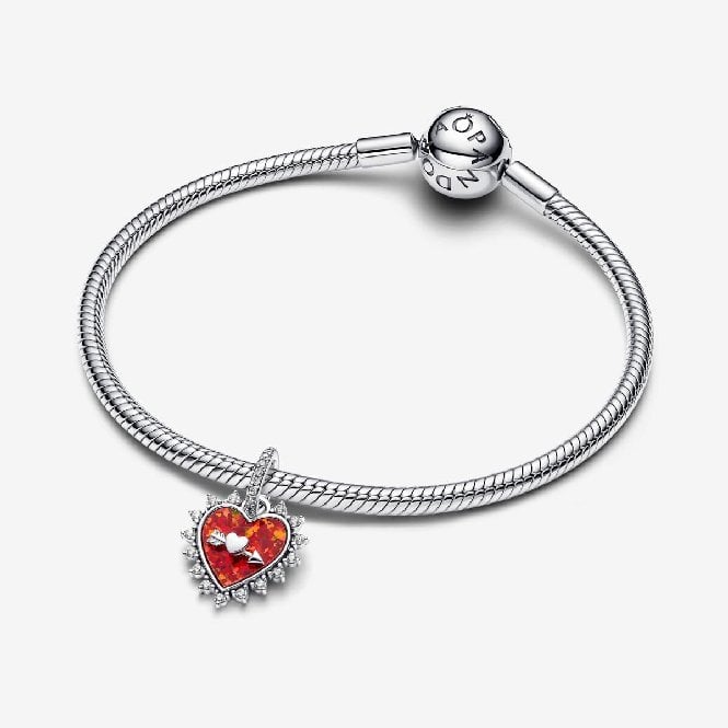 Spinnable Arrow Heart Dangle Charms