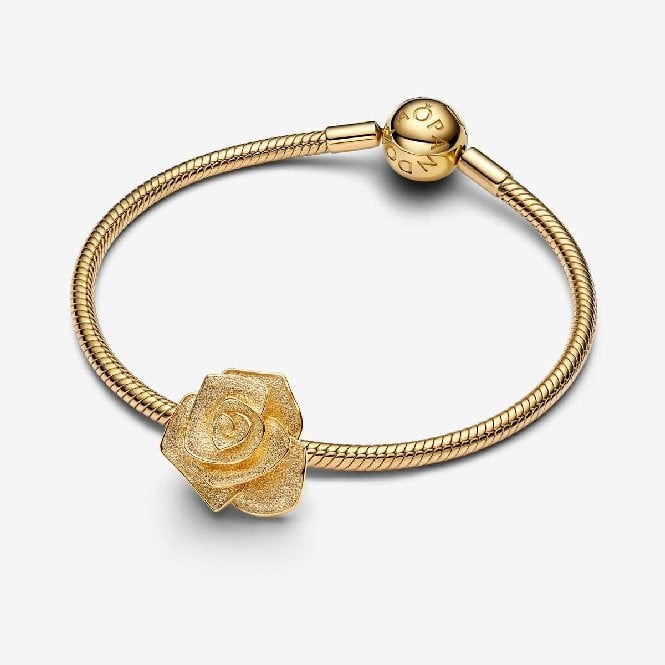 Gold Rose in Bloom Oversized Charms