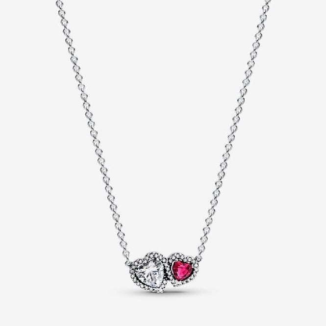 Halo Hearts Pendant Necklace, 45cm