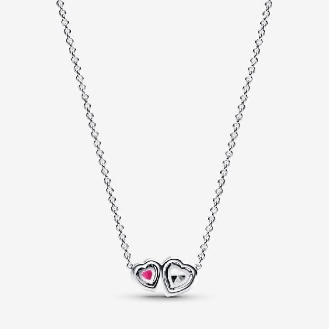 Halo Hearts Pendant Necklace, 45cm