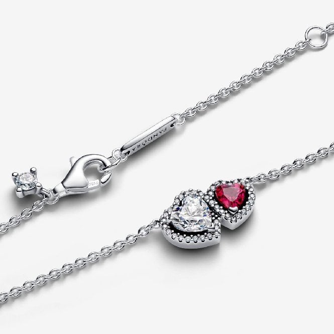Halo Hearts Pendant Necklace, 45cm