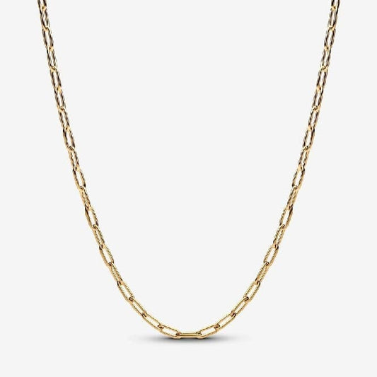 ME Gold Elongated Link Chain Necklace, 70cm