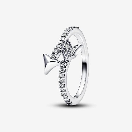 Sparkling Arrow Ring, Size 54