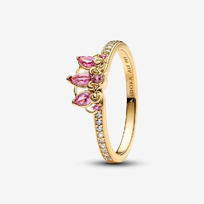 Gold Disney Princess Rapunzel Tiara Ring, Size 54