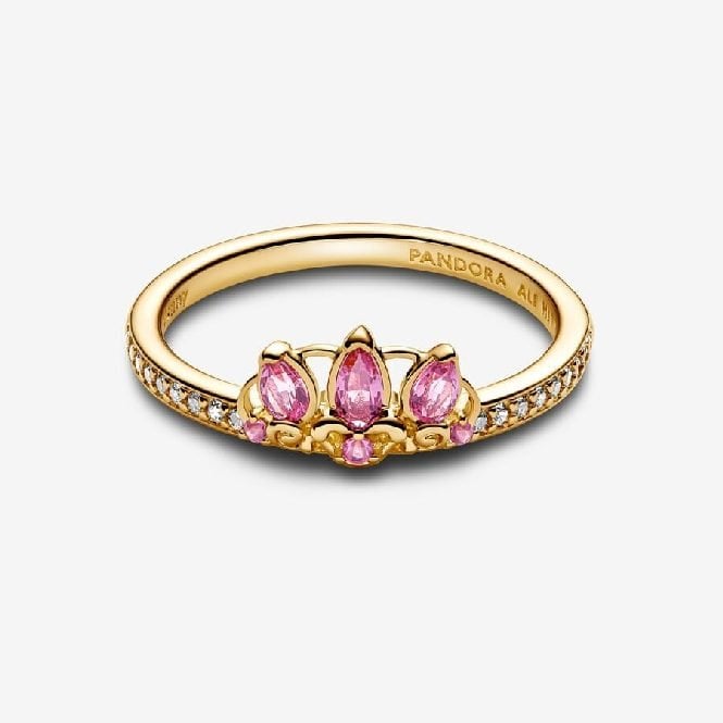 Gold Disney Princess Rapunzel Tiara Ring, Size 54