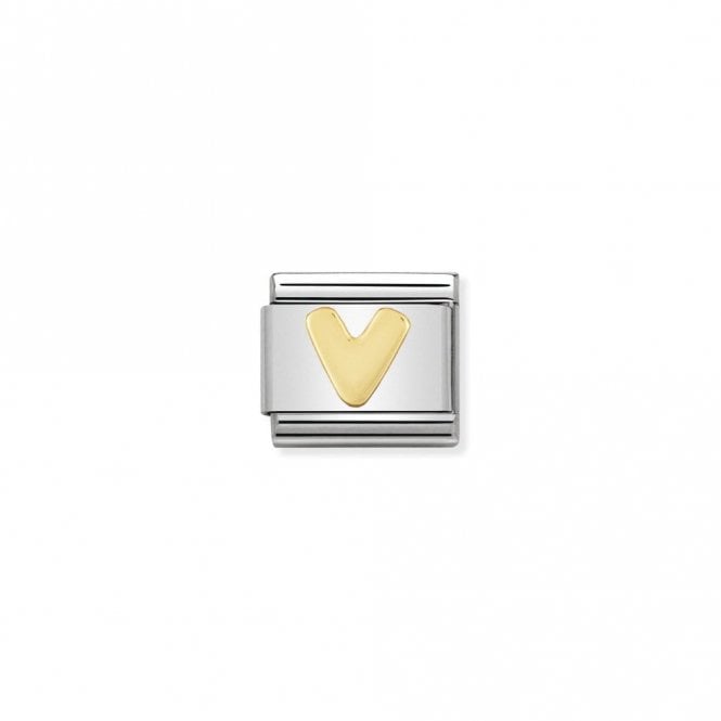 Classic Gold V Letter Charms