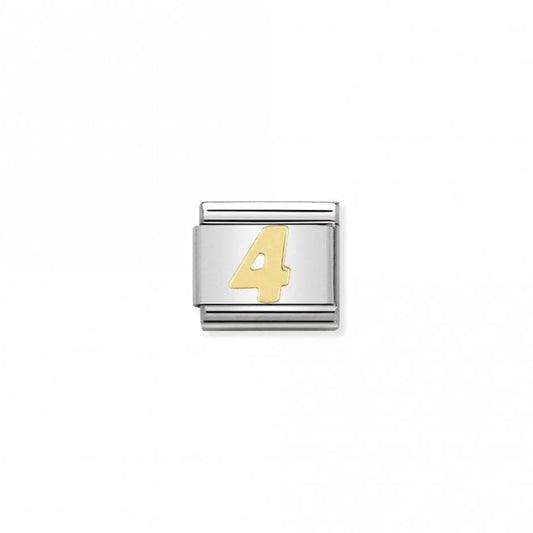 Classic Gold 4 Number Charms