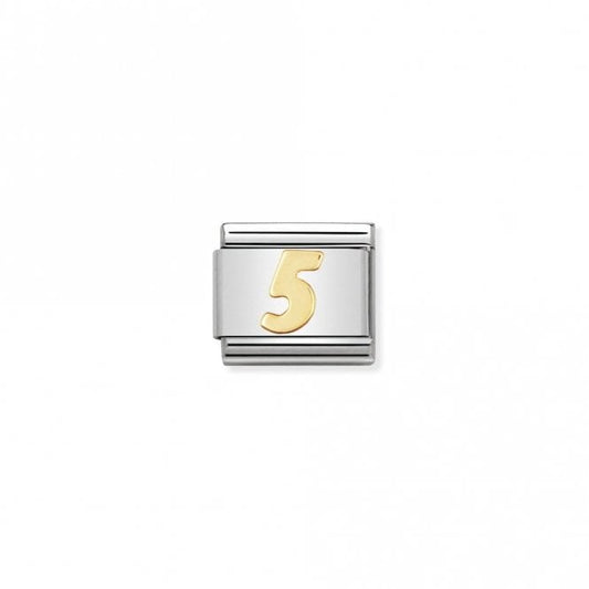 Nomination Classic Gold 5 Number Charm
