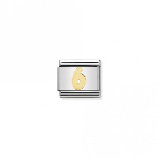 Classic Gold 6 Number Charms