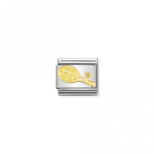Classic Gold Tennis Racket Sports & Hobbies Charms