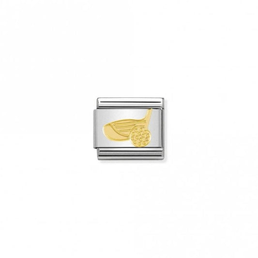 Classic Gold Golf Ball and Club Sports & Hobbies Charms