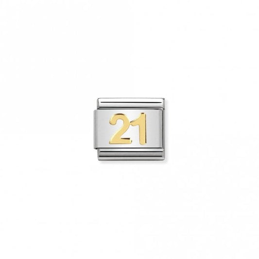 Classic Gold 21 Number Charms