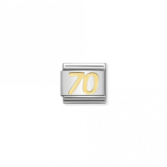 Classic Gold 70 Number Charms