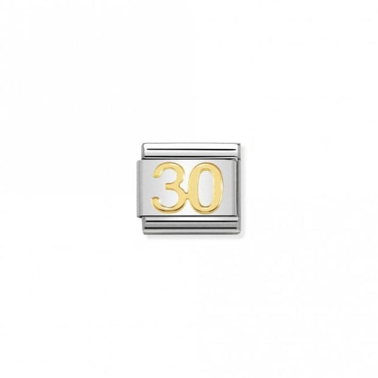 Classic Gold 30 Number Charms