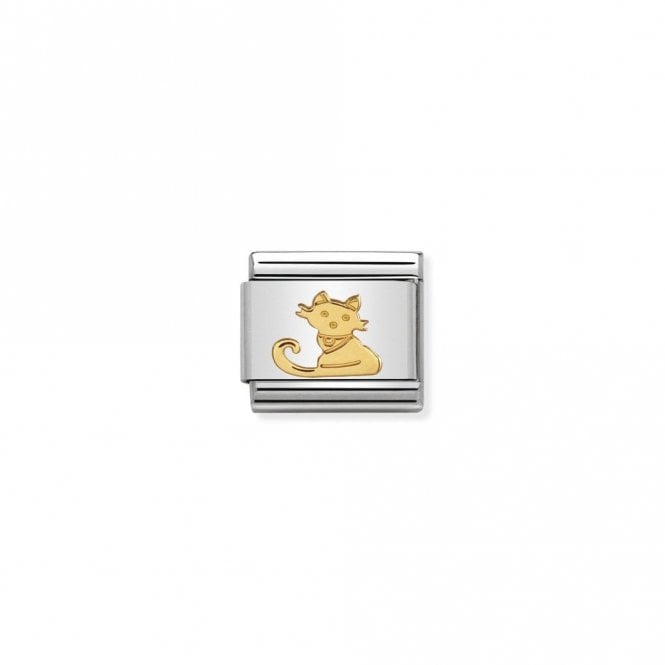 Classic Gold Seated Cat Animal Charms