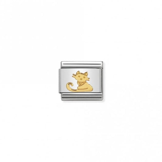 Classic Gold Seated Cat Animal Charms