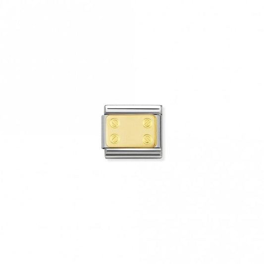 Classic Gold Engraved Plate With Four Screws Charms