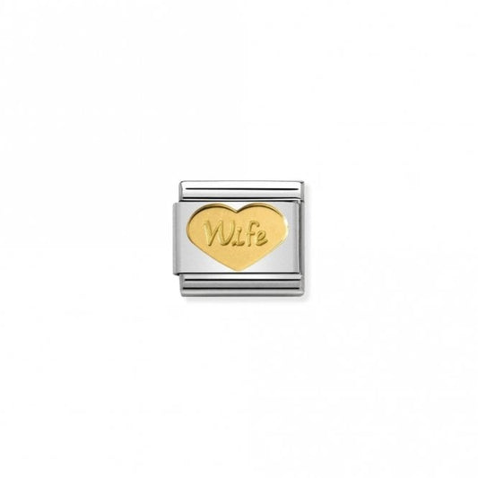 Classic Gold Wife Heart Friends & Family Charms
