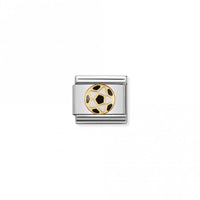 Classic Gold Black-White Football Sports & Hobbies Charms