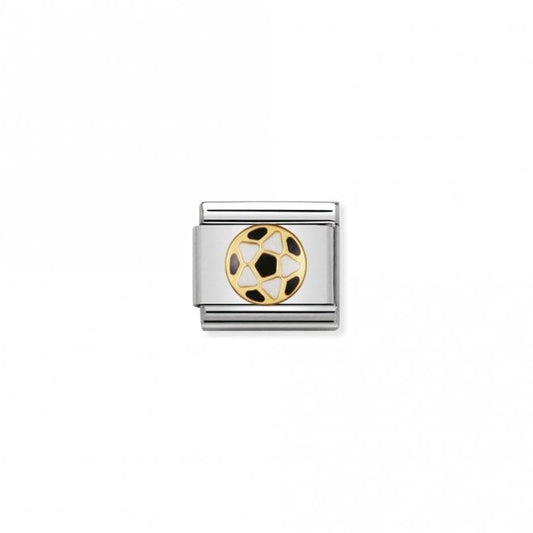 Classic Gold Black-White Football Sports & Hobbies Charms