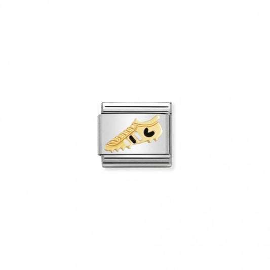 Classic Gold White-Black Football Boot Sports & Hobbies Charms