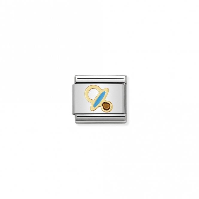 Classic Gold Blue Pacifier Friends & Family Charms