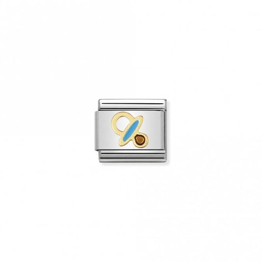 Classic Gold Blue Pacifier Friends & Family Charms