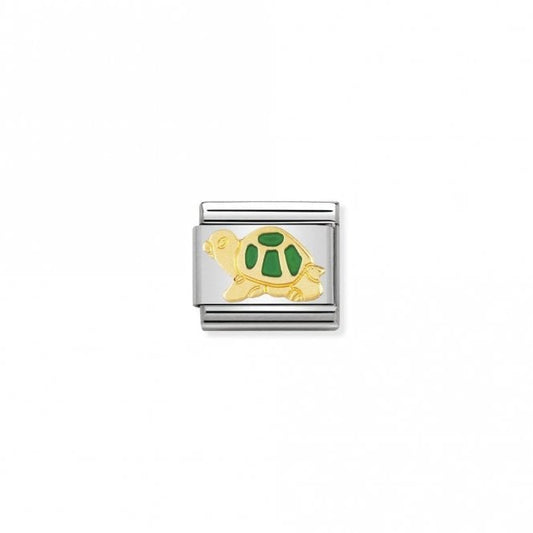 Classic Gold Green Tortoise Animal Charms