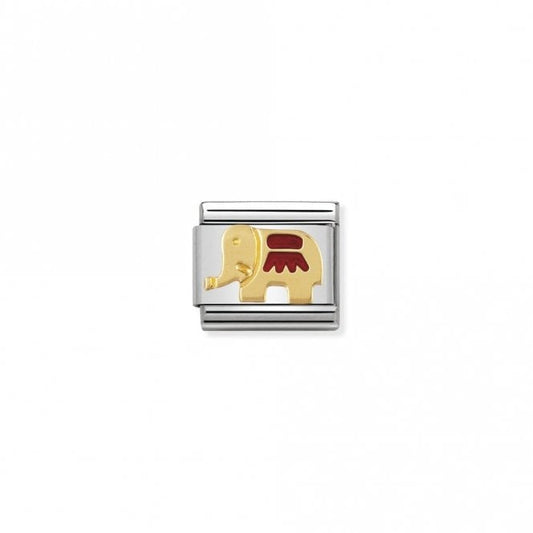 Classic Gold Red Elephant Animal Charms
