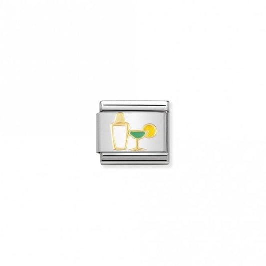 Classic Gold Cocktail Shaker and Glass Food & Drink Charms