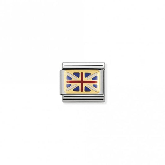 Classic Gold Flag of Great Britain Travel Charms
