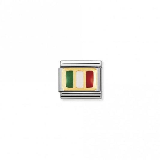 Classic Gold Flag of Italy Travel Charms