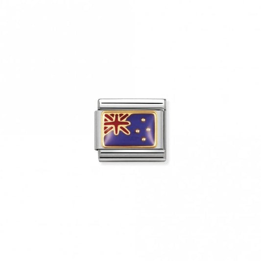 Classic Gold Flag of New Zealand Travel Charms