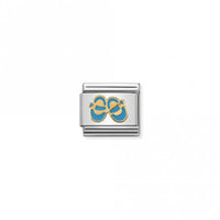 Classic Gold Light Blue Baby Shoes Friends & Family Charms