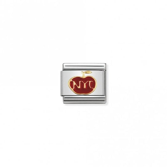 Classic Gold Red The Big Apple NYC Travel Charms
