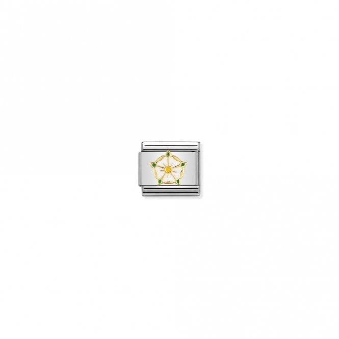 Classic Gold White Rose Of Yorkshire Travel Charms