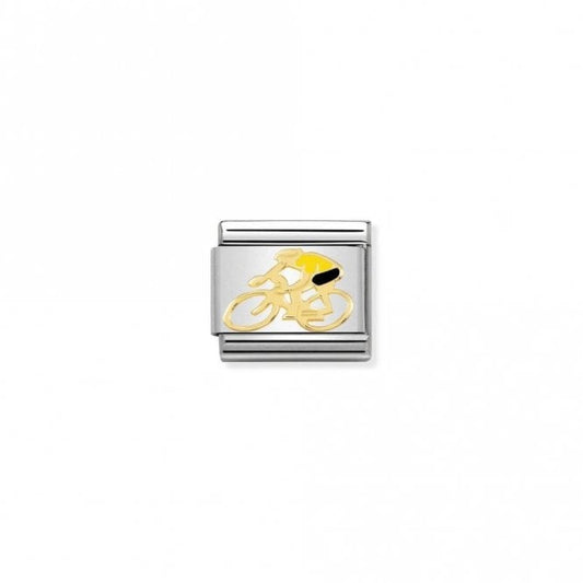 Classic Gold Yellow Cyclist Sports & Hobbies Charms