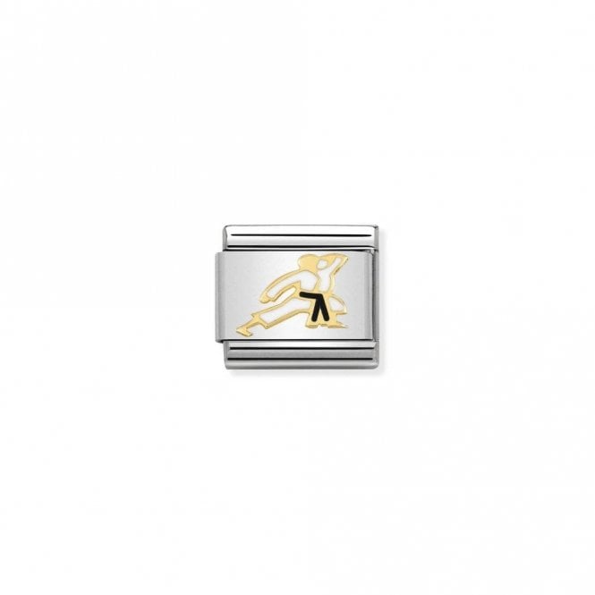 Classic Gold White & Black Karate Sports & Hobbies Charms