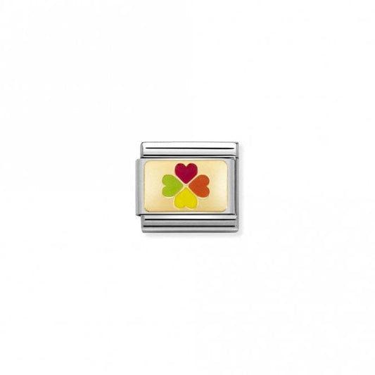 Classic Gold Rainbow Four-Leaf Clover Good Luck Charms
